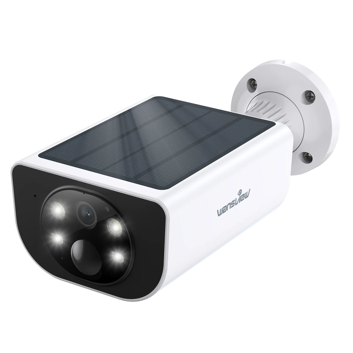 2K Solar Camera Wifi Outdoor Wireless with Spotligt, Waterproof, PIR Alert, Siren, Color Night Vision, Two-Way Audio