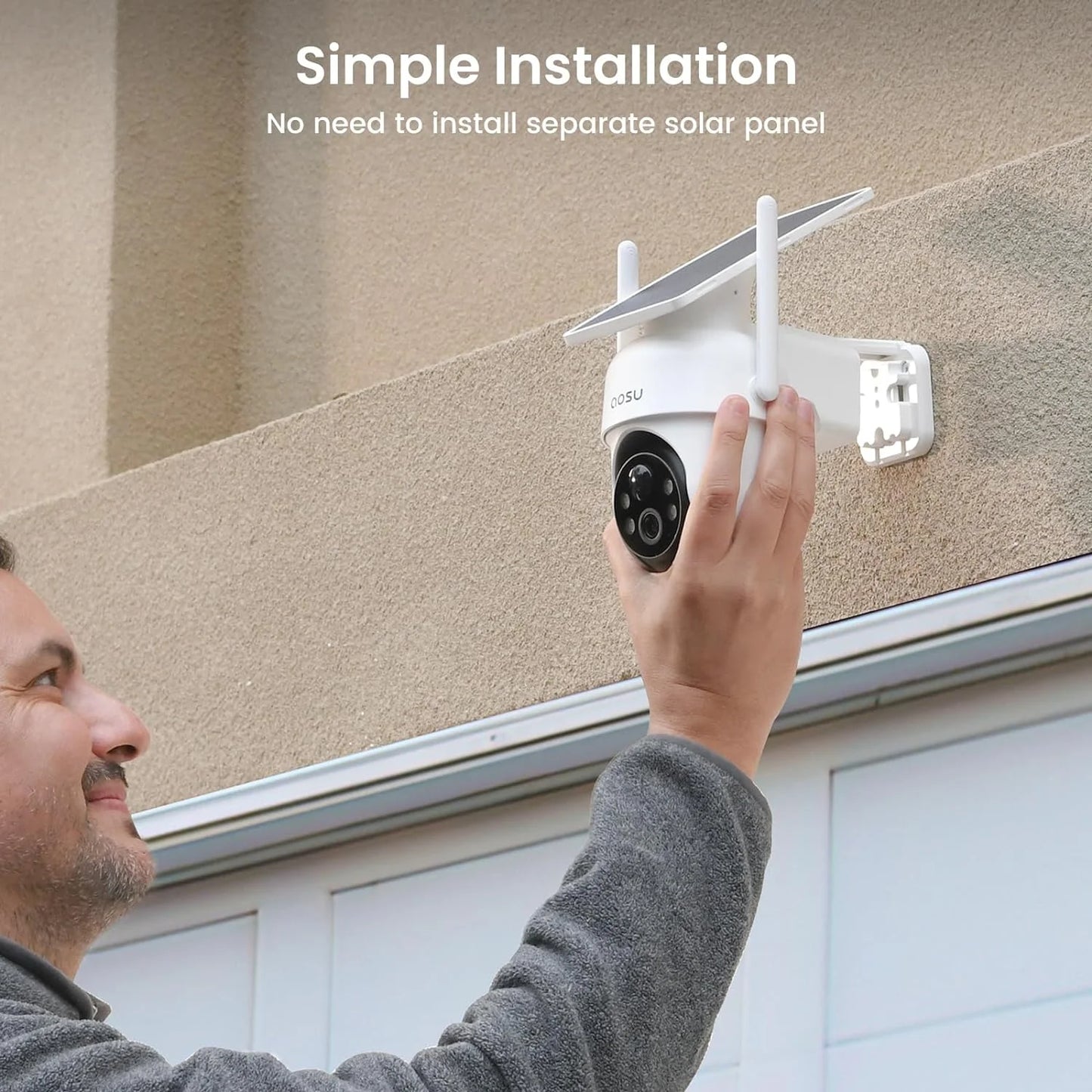 2K/3MP Home Security Camera System, Solar Powered 2 Cam-Kit with Spotlight & Homebase, 360° View, No Monthly Fee, Auto Tracking, Color Night Vision, Easy Setup, 5Ghz & 2.4Ghz Wi-Fi