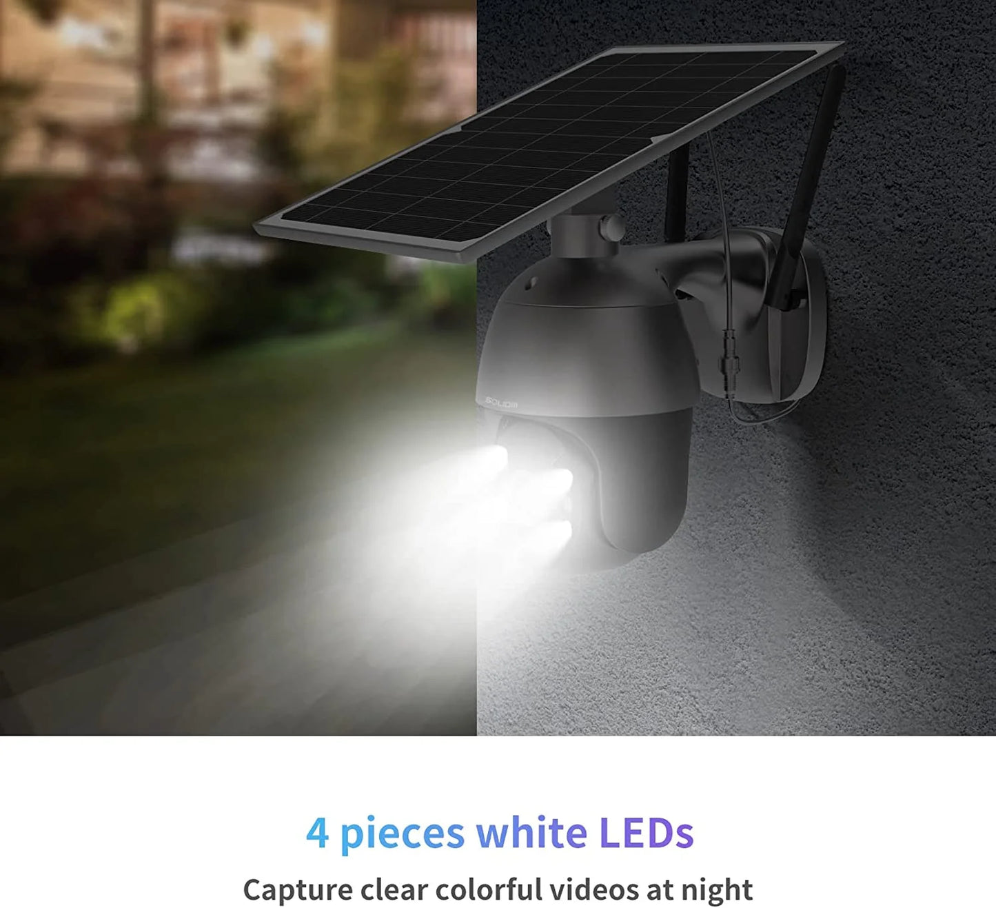 3G/4G LTE Outdoor Security Camera Wireless,Pan Tilt 360°View Spotlight,1080P HD,PIR Motion,No Wifi,Rechargeable Batteries,S600-4G