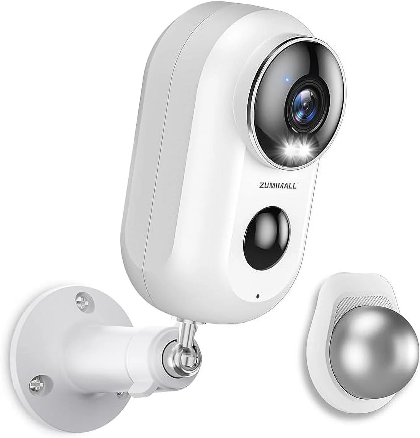 1-Pack White 2K Wireless Video Security Camera, Outdoor Surveillance Camera