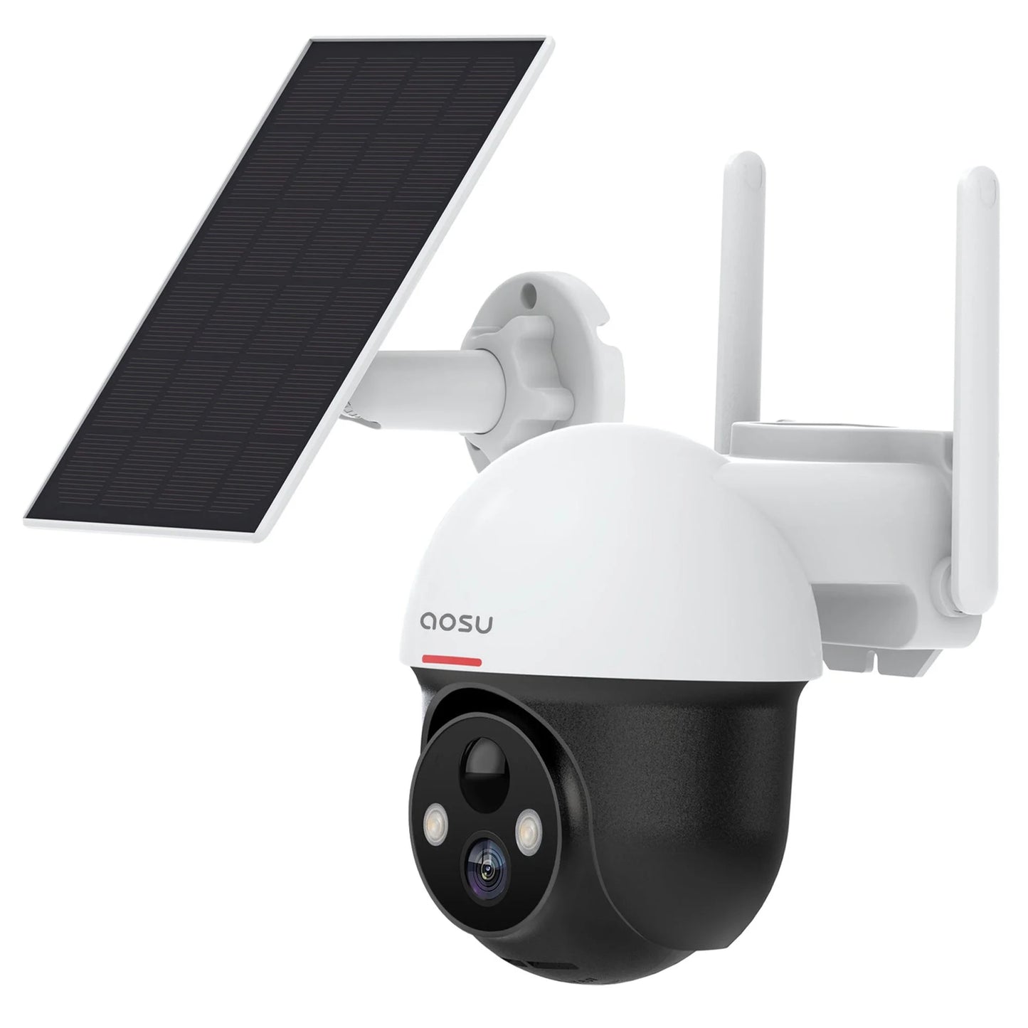 Outdoor Solar Home Security Dome Camera W/ Wifi & Alarm (2 Pack)