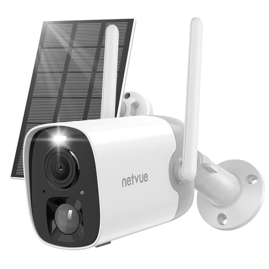 Outdoor Security Camera, 2K Wifi Surveillance Cameras with Solar Panel and AI - Only for 2.4Ghz