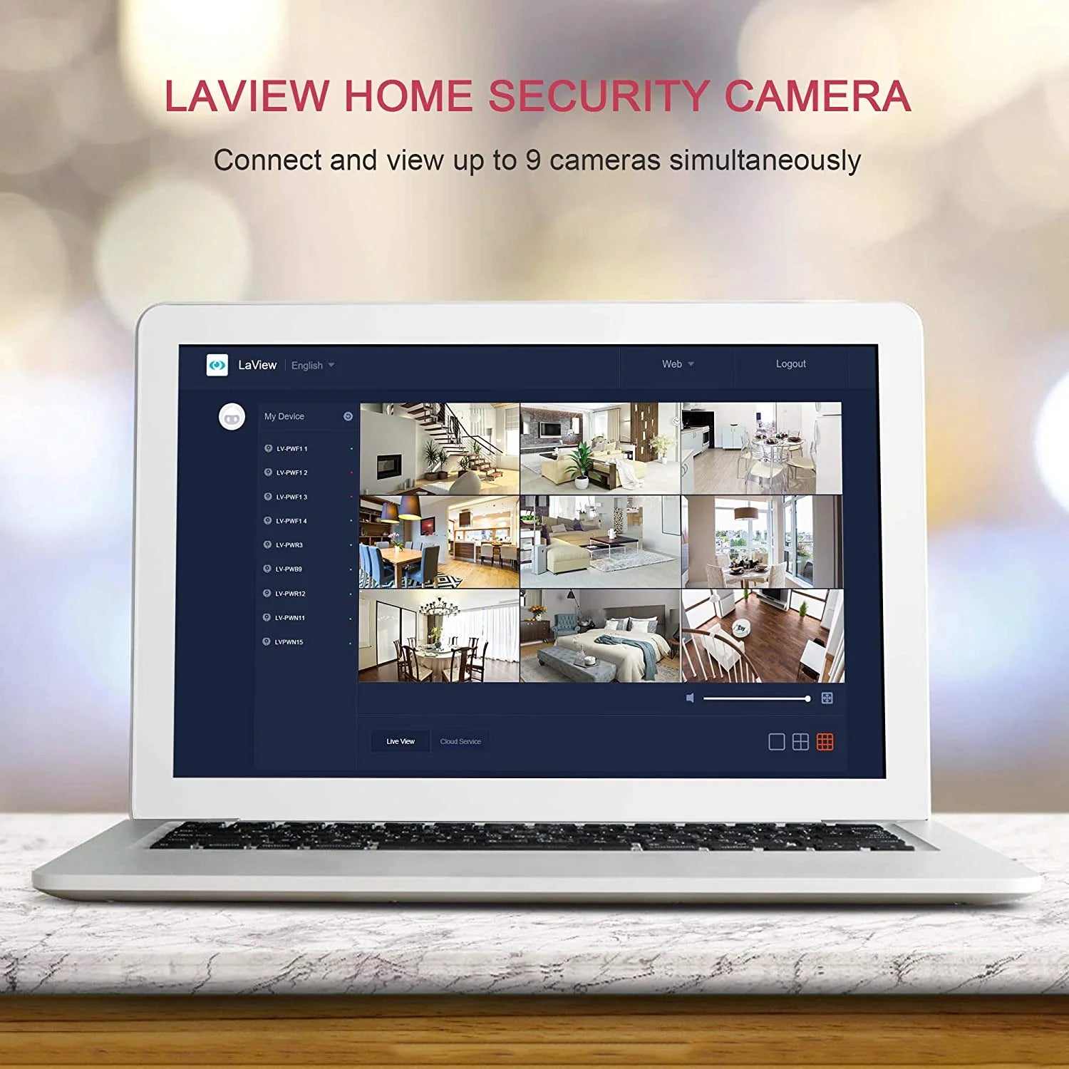 Security Cameras 4 Pieces, Home Security Camera Indoor 1080P, Wi-Fi Cameras for Baby/Pet, Motion Detection, Two-Way Audio, Night Vision