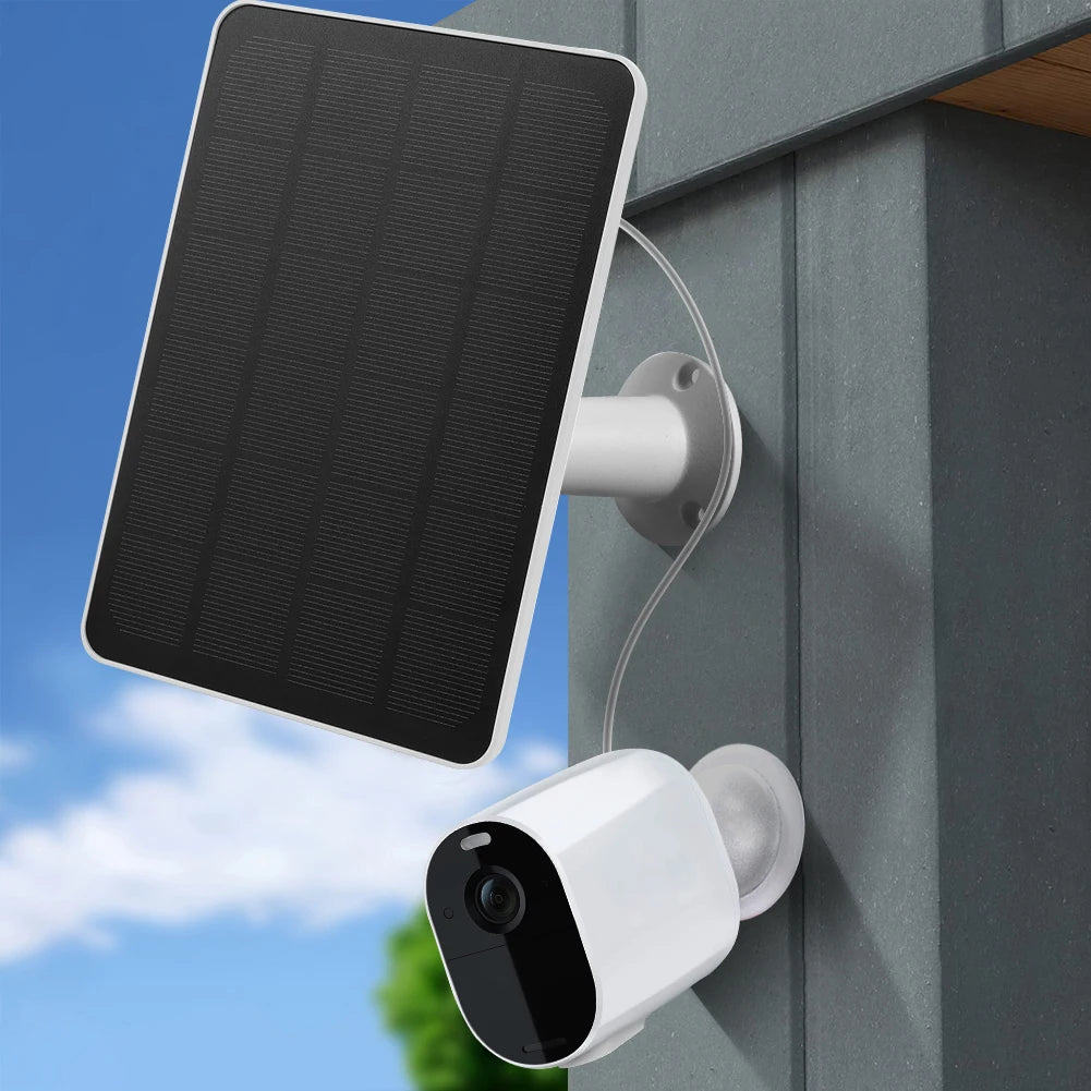4W/6W Solar Panel Camera Charger 360°Adjustable Wall Mount Camera Solar Panel for Arlo Essential Spotlight/Xl Spotlight Camera