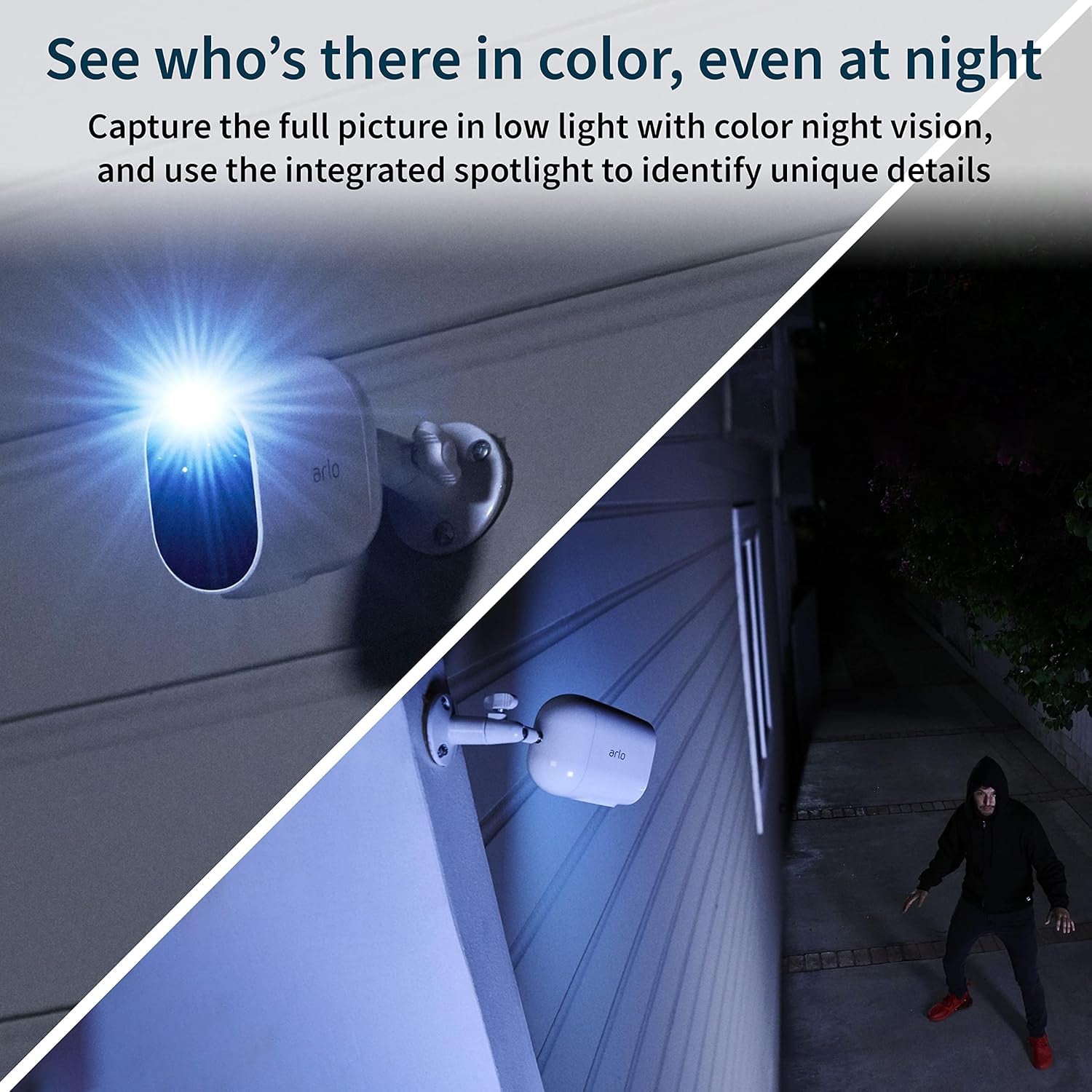 Essential Spotlight Camera - Wireless Security, 1080P Video, Color Night Vision, 2 Way Audio, White - VMC2030,1 Count (Pack of 1)