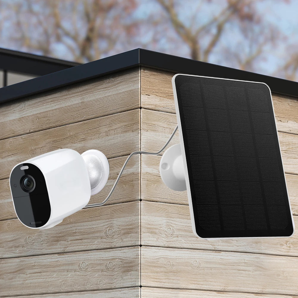 4W/6W Solar Panel Camera Charger 360°Adjustable Wall Mount Camera Solar Panel for Arlo Essential Spotlight/Xl Spotlight Camera