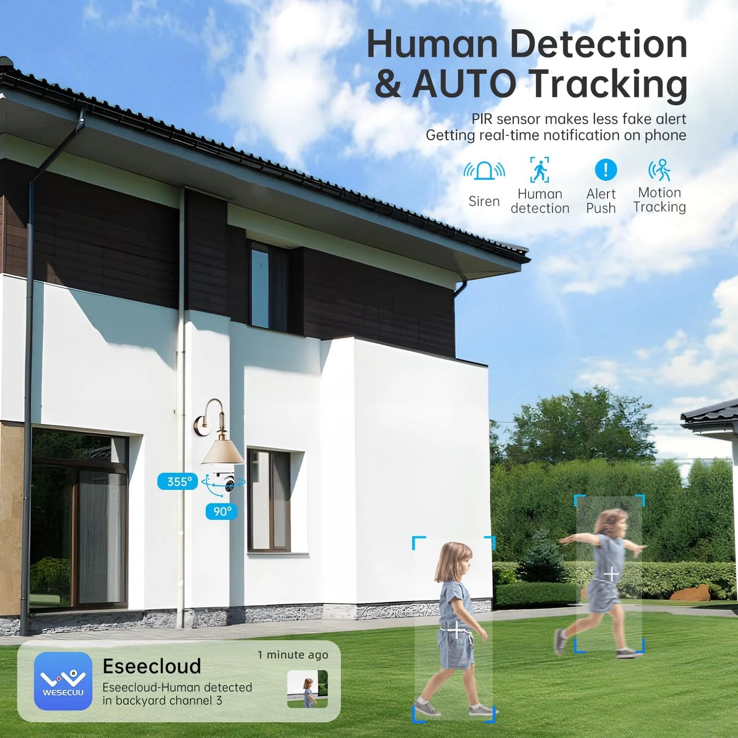 5G& 2.4Ghz Wifi Light Bulb Security Camera, 2K HD Security Cameras for Home, Wireless Outdoor Motion Detection and Alarm, Two-Way Talk, Color Night Vision