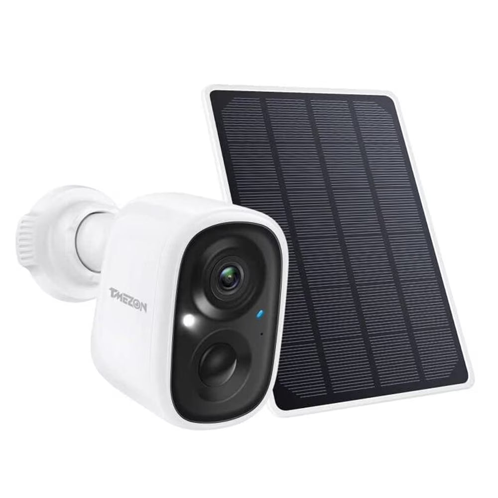 2K Indoor/Outdoor Security Wireless Camera,Rechargeable Solar Powered for Home Surveillance, PIR Motion Detection, Stunning Night Vision, Smart Home Supported,With Solar Panel
