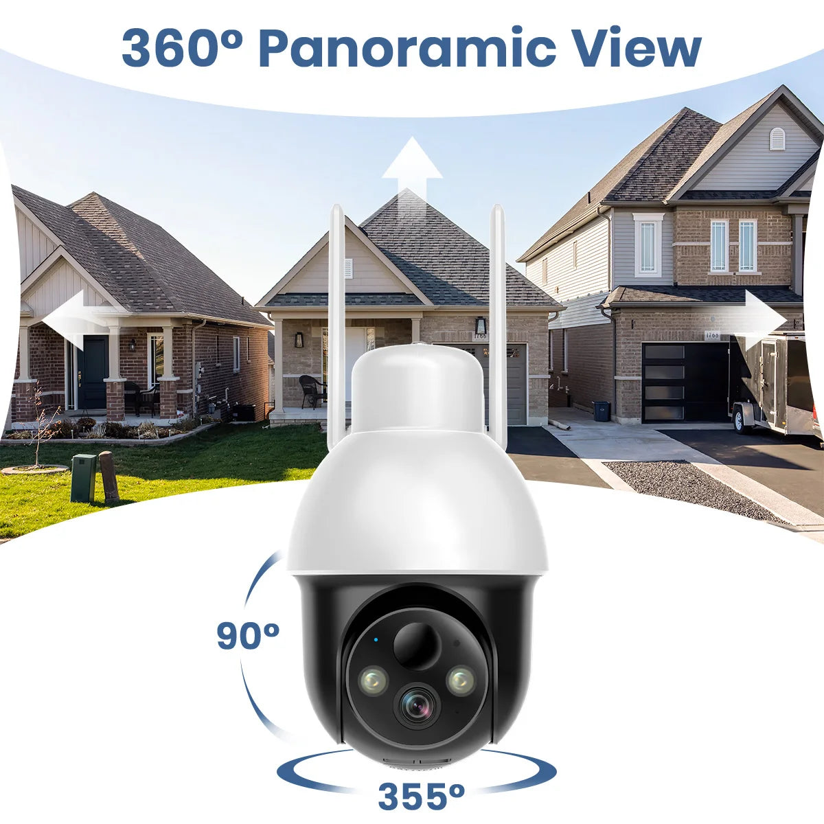 3MP PTZ 4/8/12Pcs Solar Camera 5000Mah Battery Wireless 2.4Ghz WIFI Camera PIR AI Detection 2-Way Audio Outdoor CCTV Camera