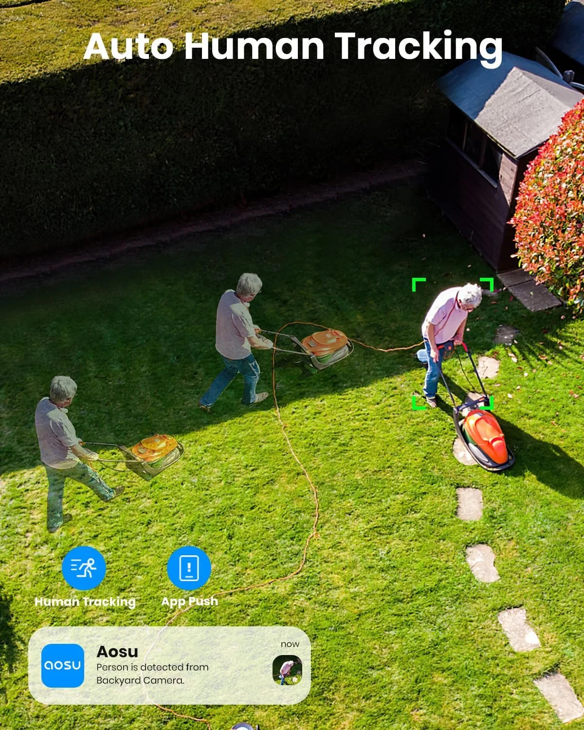 Solar Security Camera,5Mp Wireless Outdoor Cameras,360° Surveillance,Auto Tracking, Human/Vehicle Detection,Works with Alexa/Google Assistant