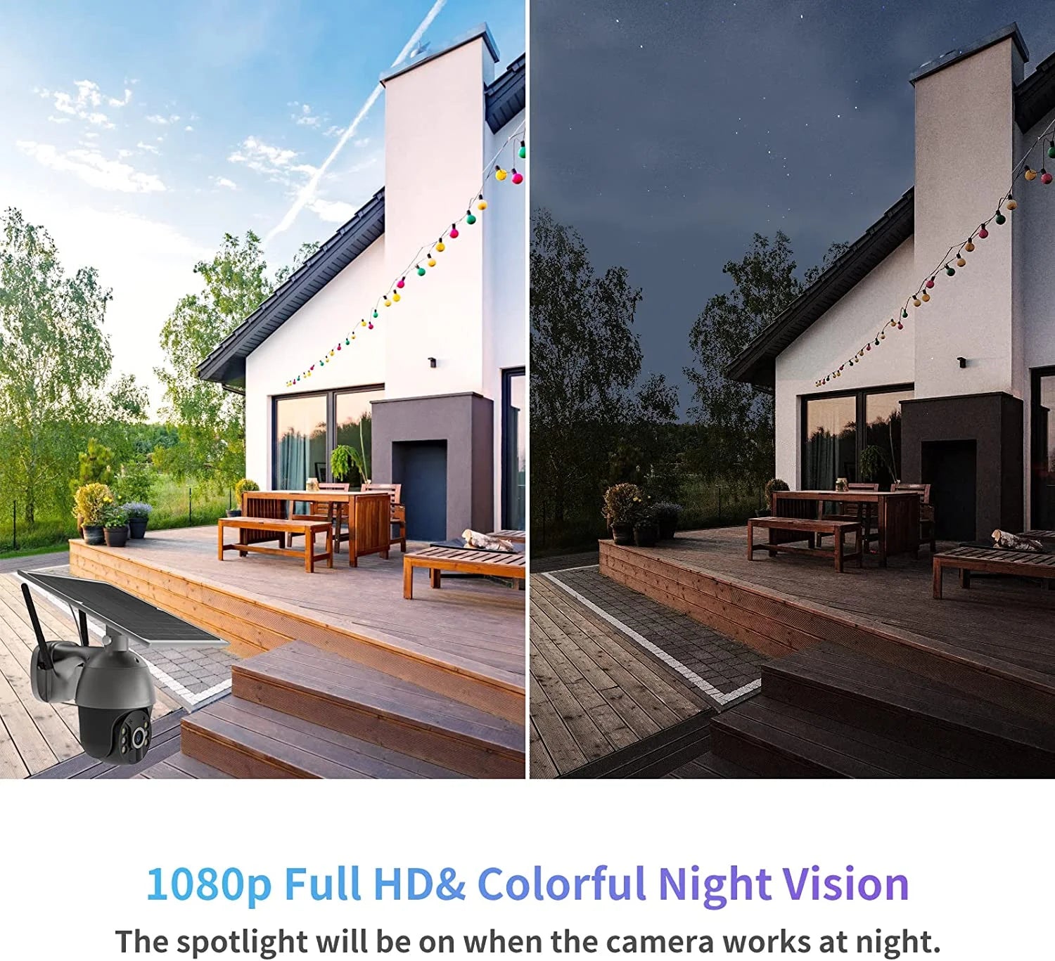 3G/4G LTE Outdoor Security Camera Wireless,Pan Tilt 360°View Spotlight,1080P HD,PIR Motion,No Wifi,Rechargeable Batteries,S600-4G