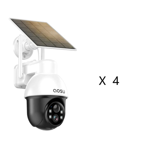 3MP PTZ 4/8/12Pcs Solar Camera 5000Mah Battery Wireless 2.4Ghz WIFI Camera PIR AI Detection 2-Way Audio Outdoor CCTV Camera