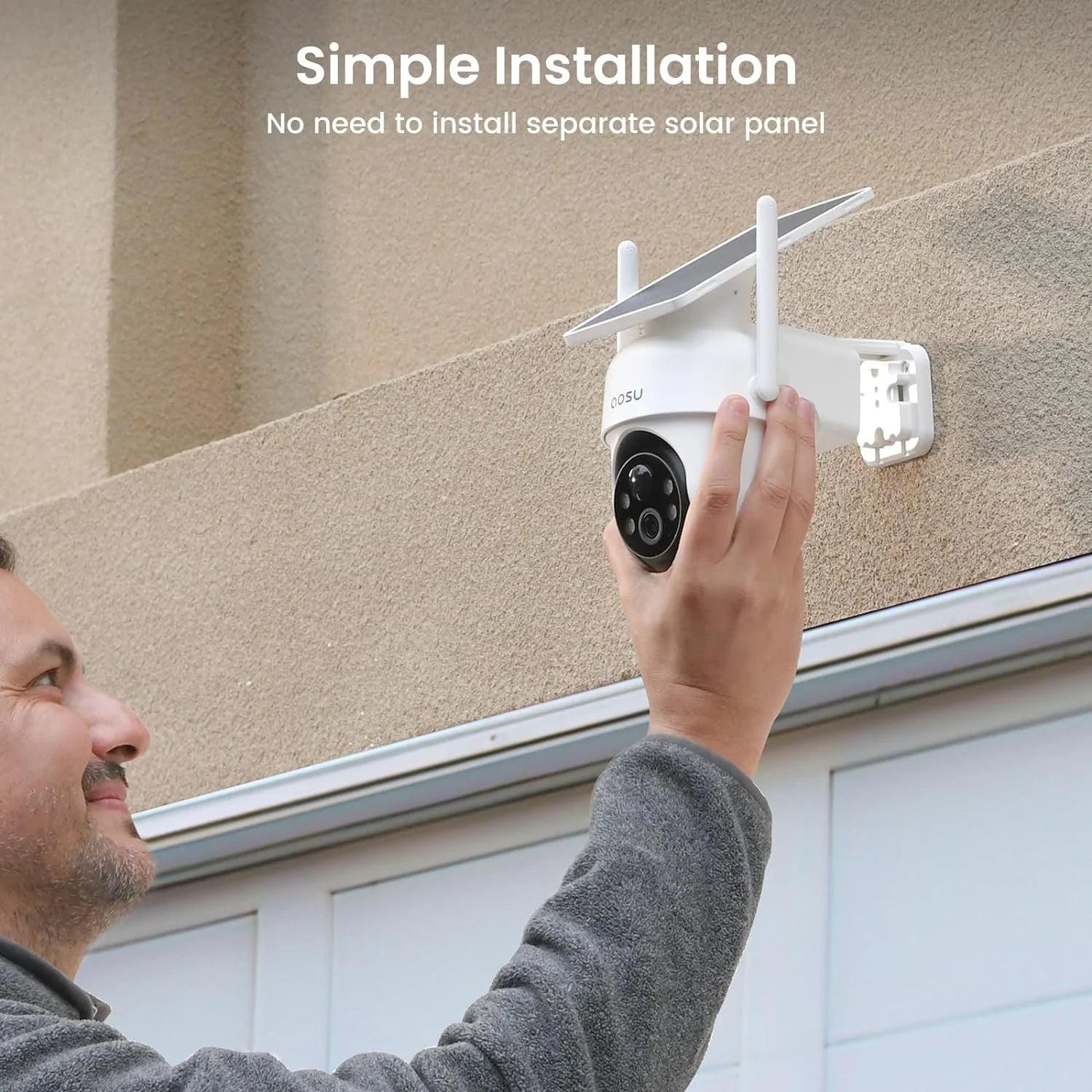2K/3MP Home Security Camera System, Solar Powered 2 Cam-Kit with Spotlight & Homebase, 360° View, No Monthly Fee, Auto Tracking, Color Night Vision, Easy Setup, 5Ghz & 2.4Ghz Wi-Fi