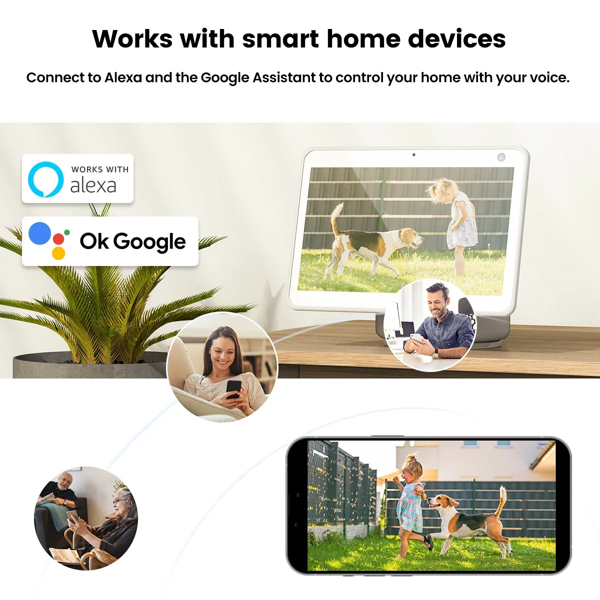 Solar Security Camera,5Mp Wireless Outdoor Cameras,360° Surveillance,Auto Tracking, Human/Vehicle Detection,Works with Alexa/Google Assistant