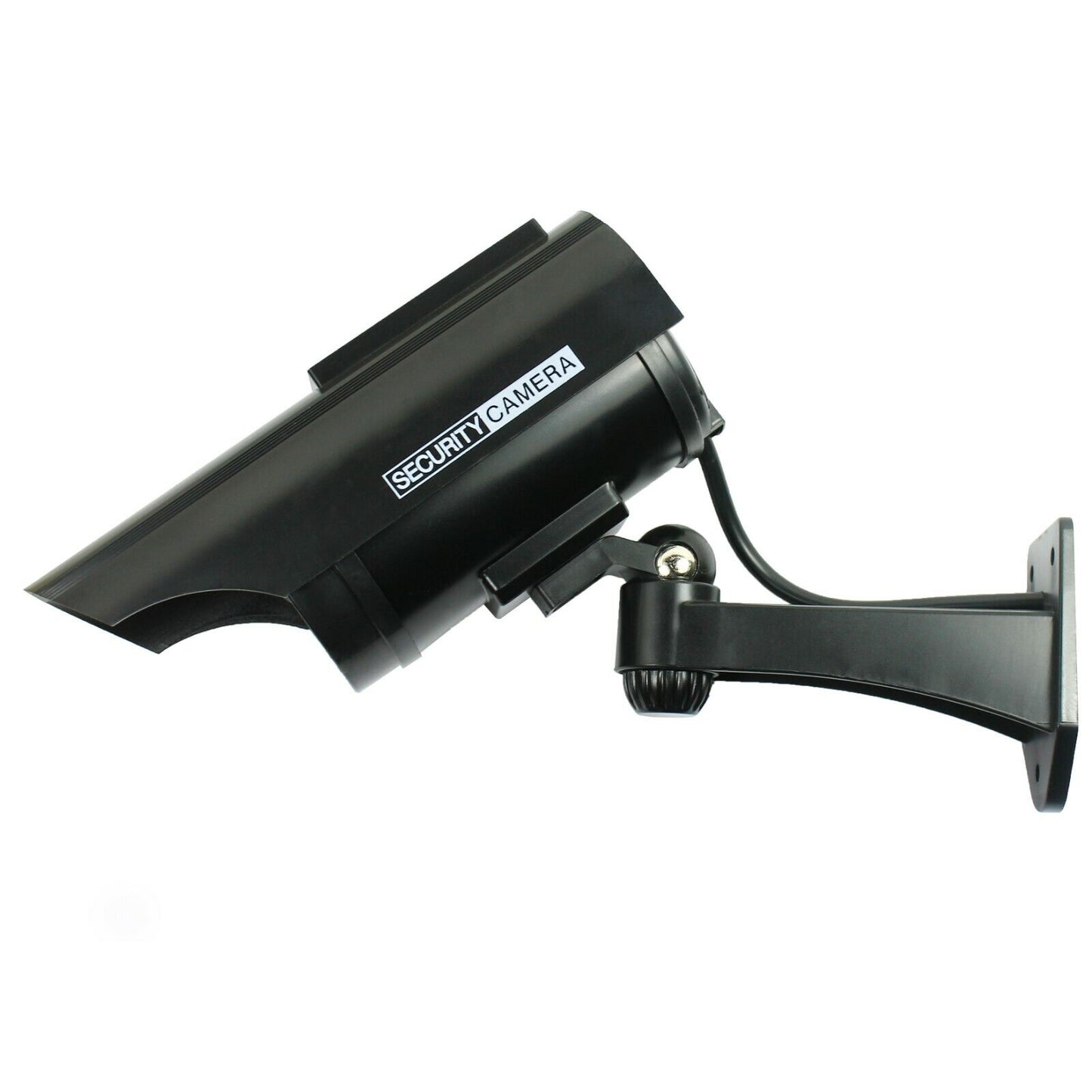 Pack of 2 Solar Powered Dummy Security Camera CCTV with LED Record Light - Black