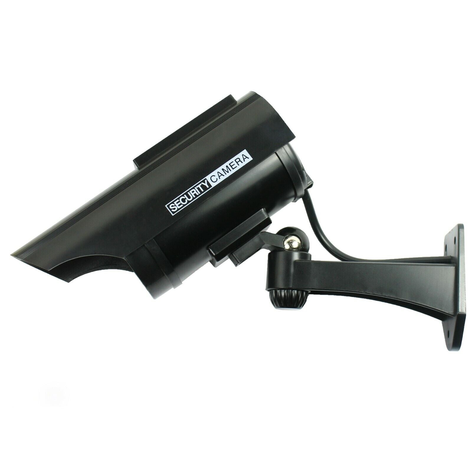 Pack of 2 Solar Powered Dummy Security Camera CCTV with LED Record Light - Black