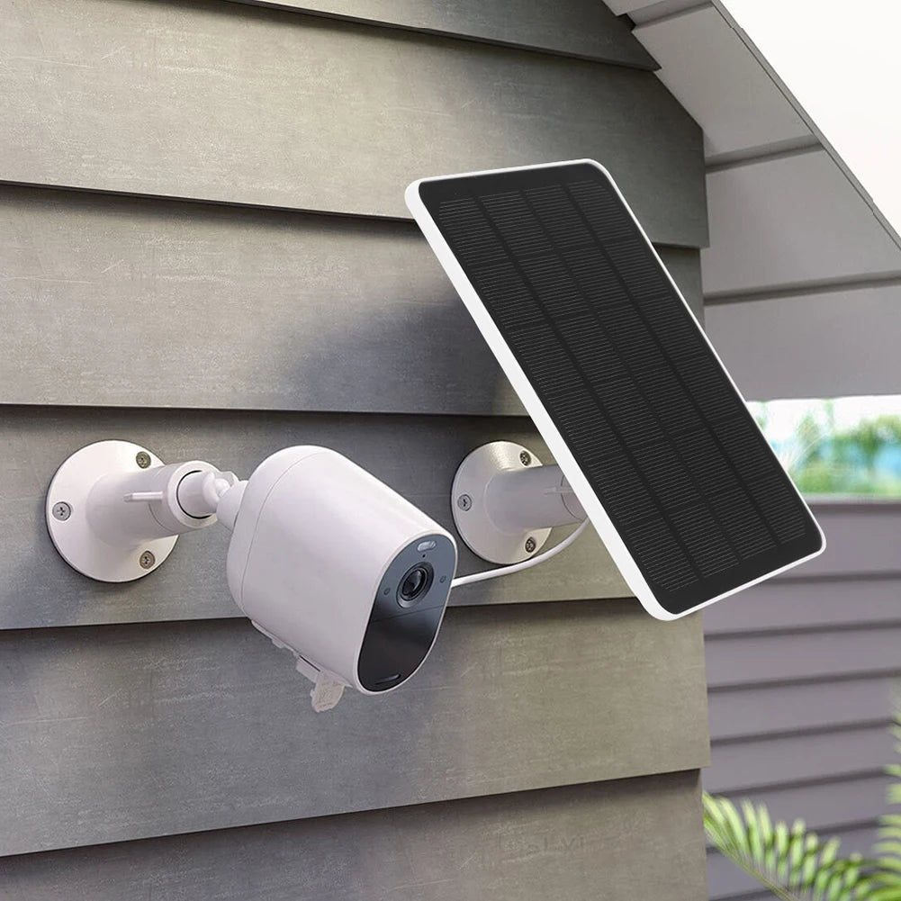 4W/6W Solar Panel Camera Charger 360°Adjustable Wall Mount Camera Solar Panel for Arlo Essential Spotlight/Xl Spotlight Camera